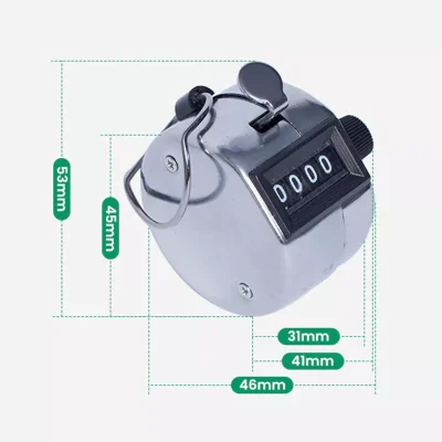 4-Digit Display Fishing Clicker Counter Size