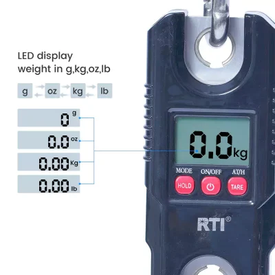 LED display of 660 lbs Fishing Scales