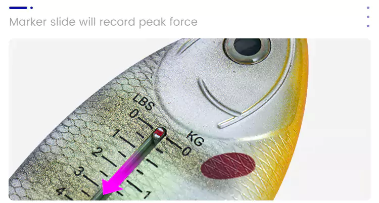 Marker slide will record peak force