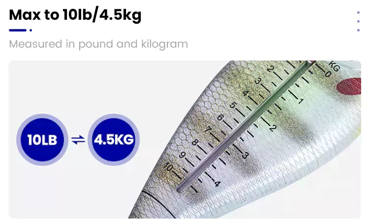 Max to 10lb 4.5kg Measured in pound and kilogram