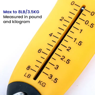 Measured in poundand kilogram of 8lb Mechanical Hanging Scale