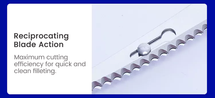 Reciprocating Blade Action with 7.2V Cordless Electric Fillet Knife