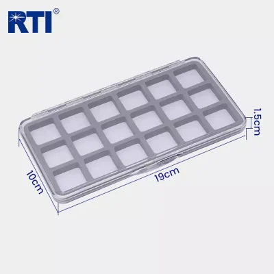 18 Compartments Magnetic Fish Hook Storage Box Product Size