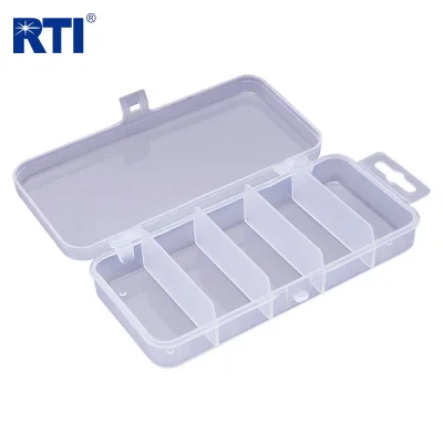 5 Compartments PP Plastic Fishing Tackle Lure Box