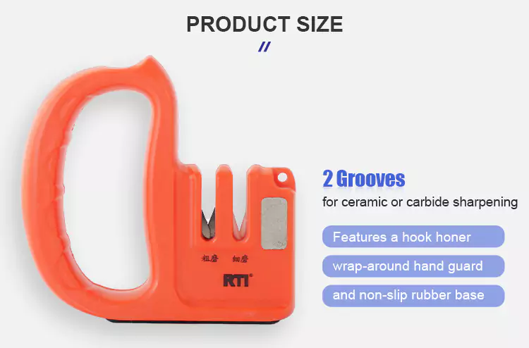 ABS Handle 2-Stage Knife Sharpener Product Size