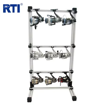 Adjustable Height Aluminum Fishing Rod Display Rack