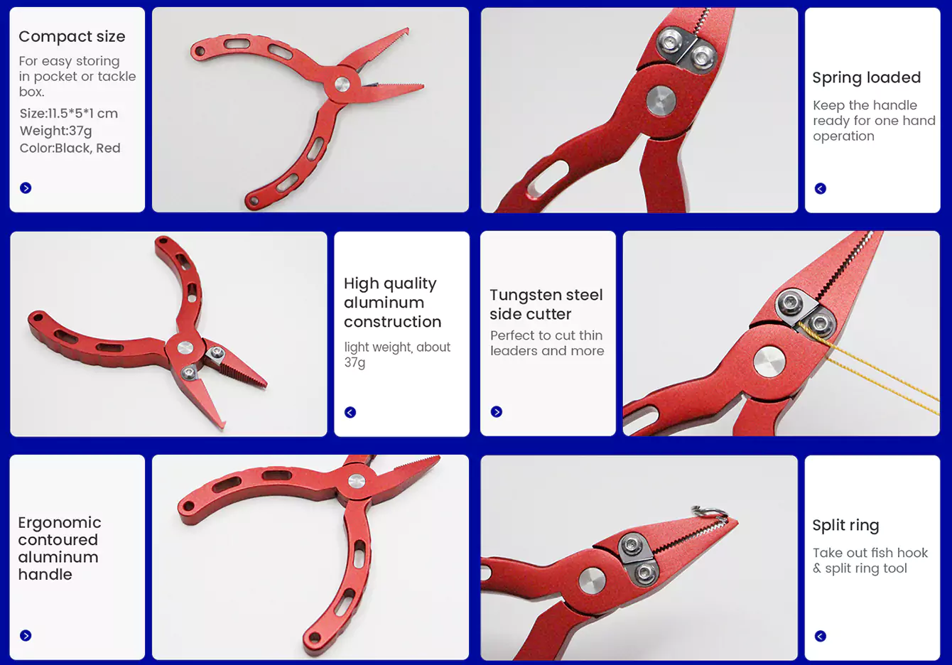 Advantages of 37g Mini Aluminum Fishing Pliers