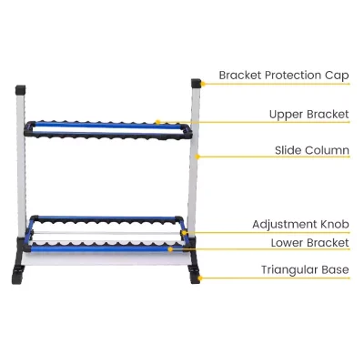 Aluminum 24 Fishing Rod Holder Rack Product Structure