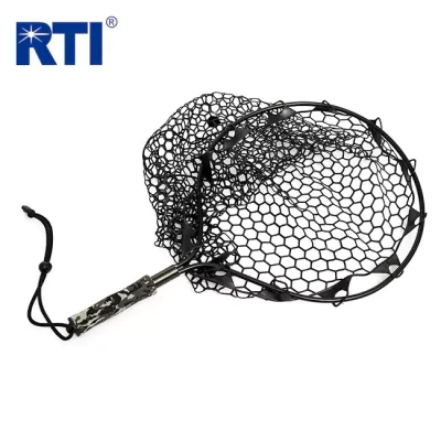 Aluminum Frame Silicone Fishing Landing Net​ with EVA Handle
