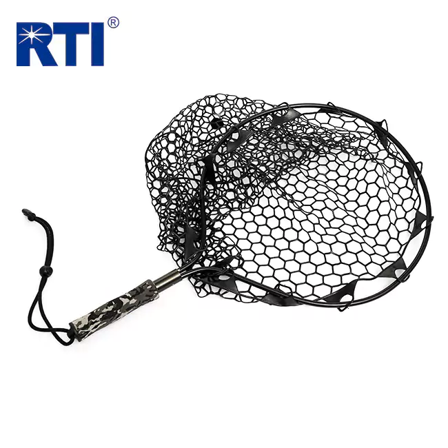 Aluminum Frame Silicone Fishing Landing Net​ with EVA Handle
