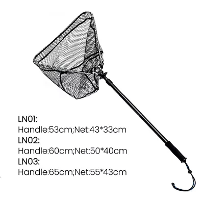 Aluminum Triangular Landing Fishing Net in various sizes