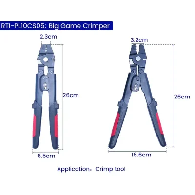 Big Game Crimper Pliers Product Size