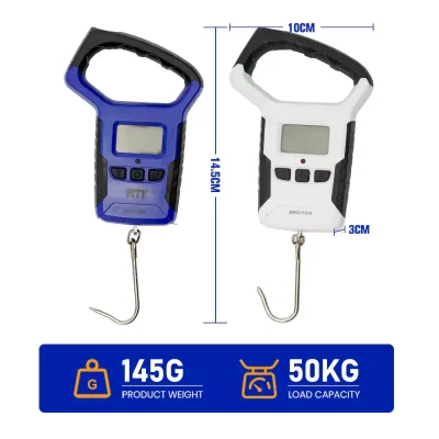 Blue and White 110LB Digital Fish Weighing Scale