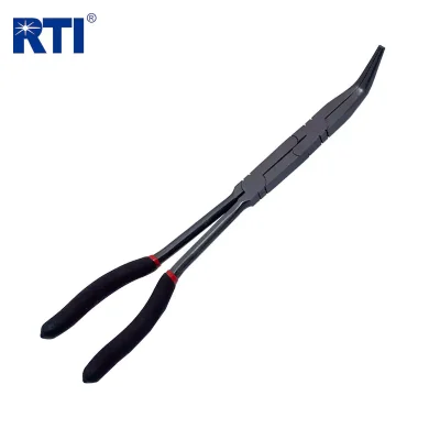 Carbon Steel Joint Bent Long Nose Pliers