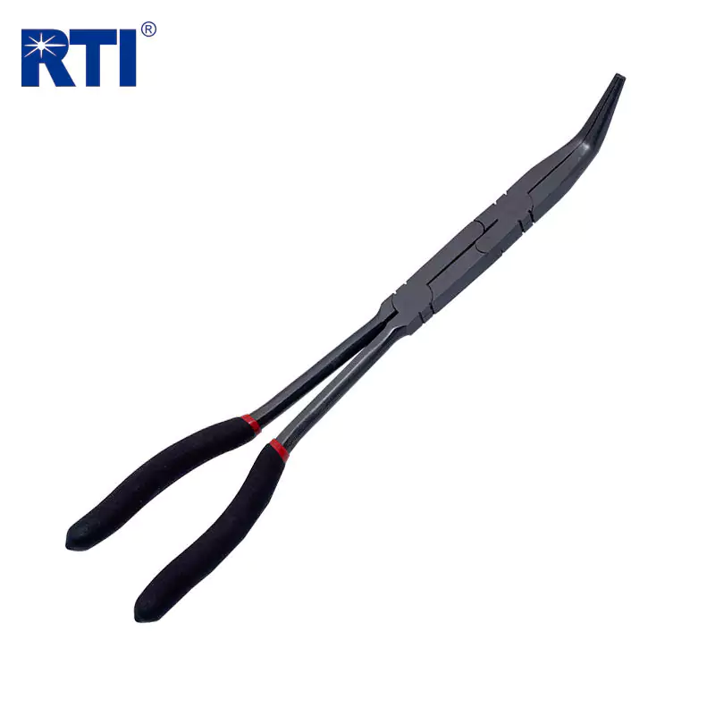 Carbon Steel Joint Bent Long Nose Pliers
