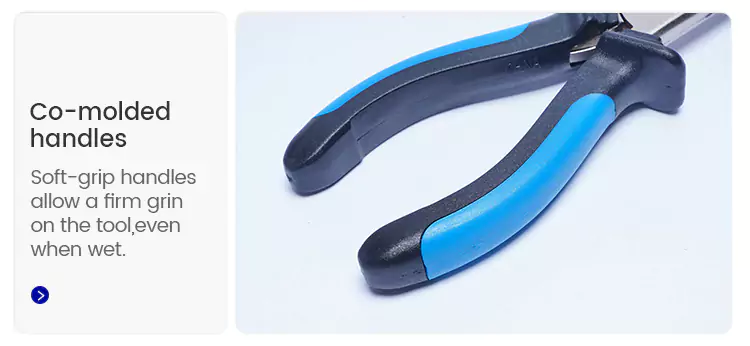 Co-molded handles的6.5 Inch Carbon Steel Split Ring Pliers