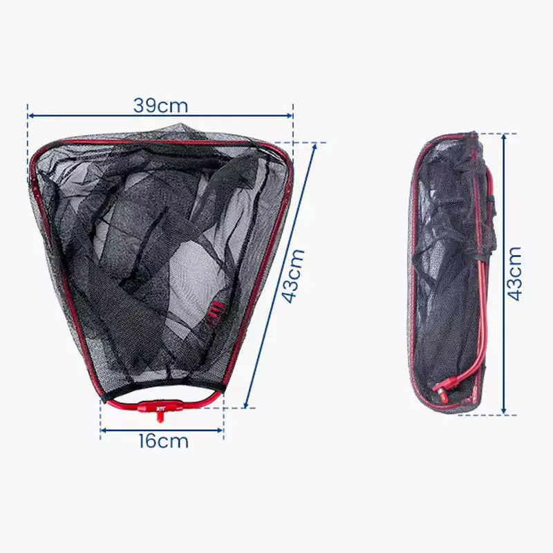 Collapsible Rubber Fishing Net Product Size