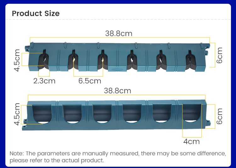 ABS Wall Mount Fishing Rod Rack Product Size