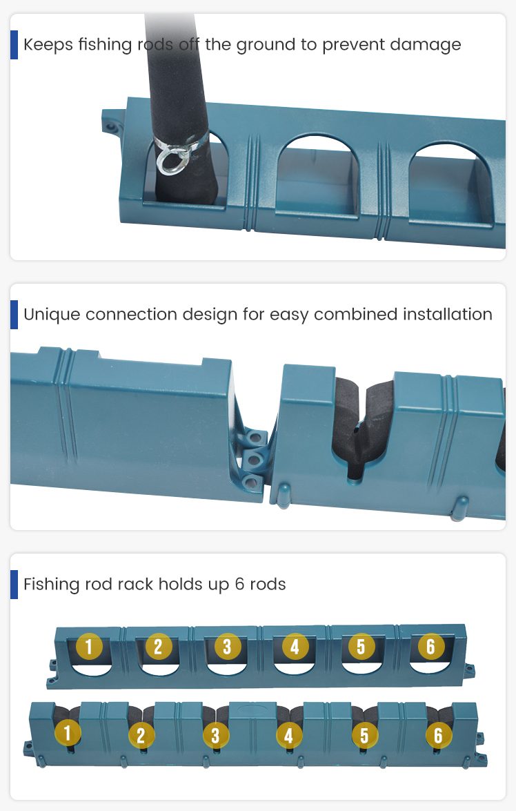Advantages of ABS Wall Mount Fishing Rod Rack