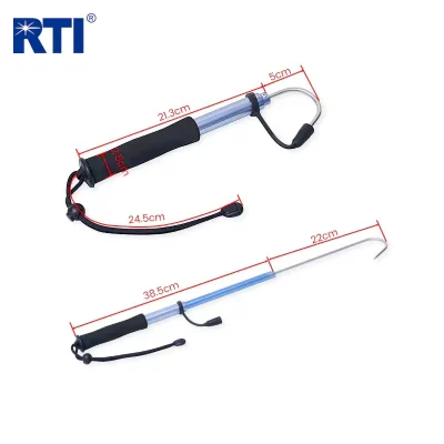 Dimensions of Aluminum Telescopic Fishing Spear Hook in Expanded and Collapsed State