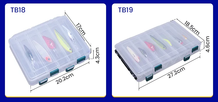 Double Sided Fishing Box Product Size