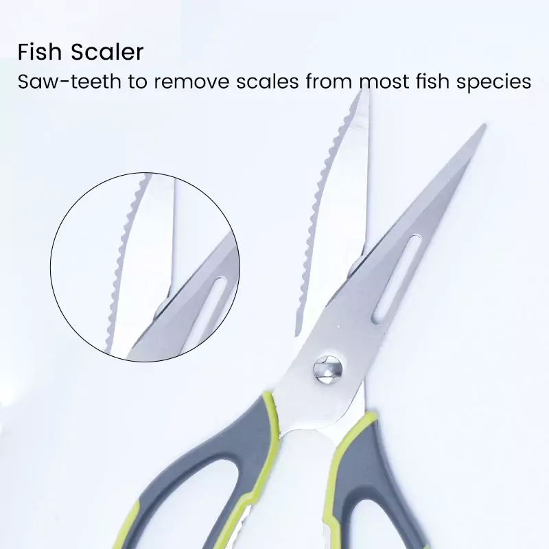 Fish Scaler of Stainless Steel Multi Function Scissors