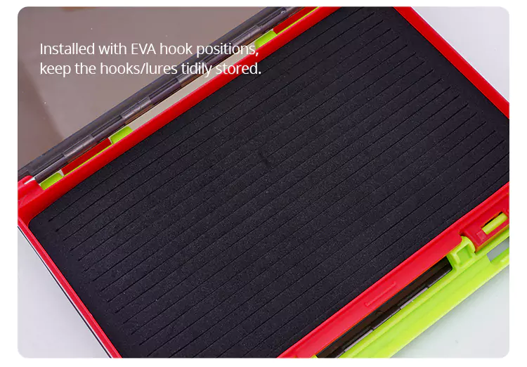 Fishing Lure Storage Box with EVA Hook Positions