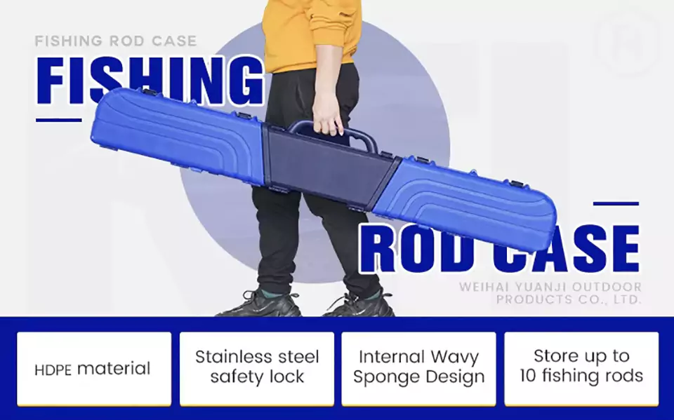 HDPE Plastic Fishing Rod Case Product Description