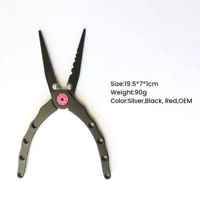 Light Weight Aluminum Fishing Pliers Product Size and Weight