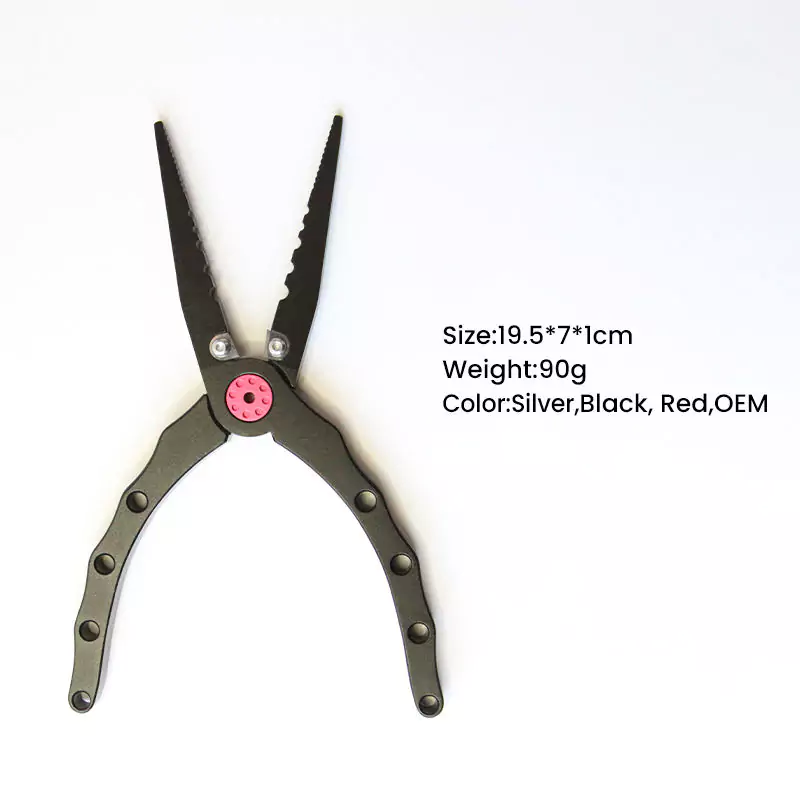 Light Weight Aluminum Fishing Pliers Product Size and Weight