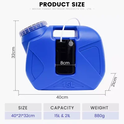 Portable 15L PP Plastic Live Fish Bucket Product Size