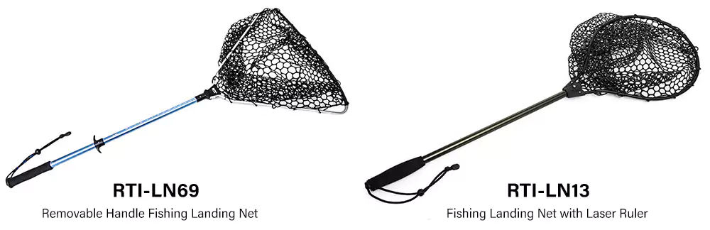 Silicone Landing Net with Aluminum Handle for Fly Fishing - RTI