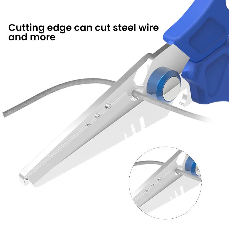 Serrated Blade of Heavy Duty Fishing Scissors