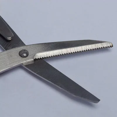 Serrated Blade of Small Folding Fishing Scissors
