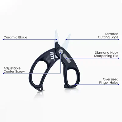 Serrated Edge Ceramic Fishing Scissors Product Structure