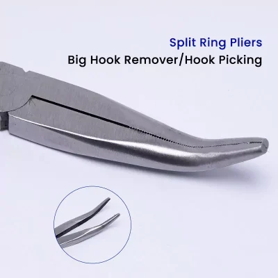 45 degree crucible tool bent nose crimp tape extension pliers hook picking fishing pliers
