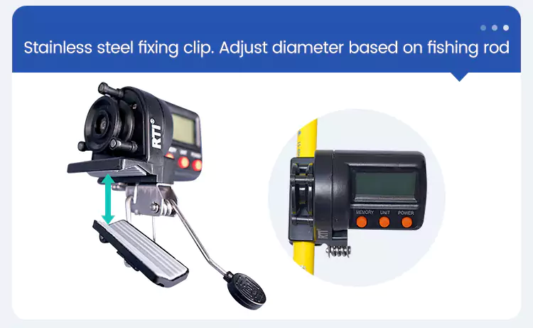 Stainless Steel Fixing Clip of Casting Rod Line Counter