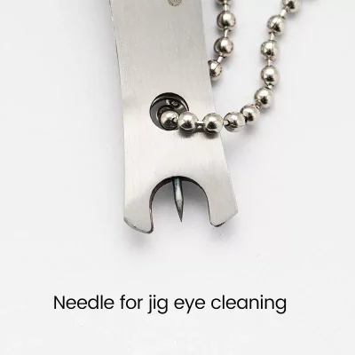 Stainless Steel Line Clipper with Needle for Jig Eye Cleaning