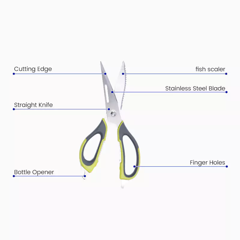 Stainless Steel Multi Function Cutting Scissors Product Structure