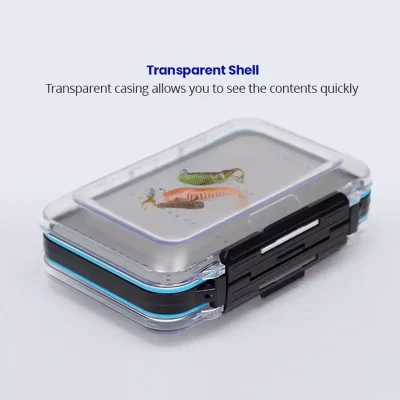 Transparent Shell PP Plastic Fly Fishing Lure Box