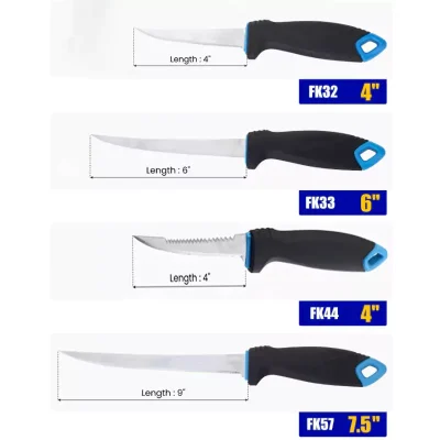 Various sizes of stainless steel Fish Fillet Knives