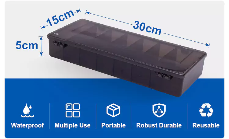 Waterproof Fishing Storage Boxes Product Size