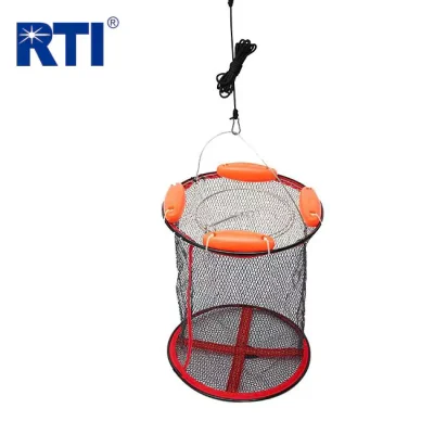 Floating Fish Basket | Collapsible Rubber Coated Nylon Net