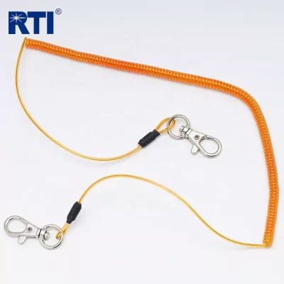 Retractable Fishing Tool Lanyard with 2M Stainless Steel Coil Lanyard