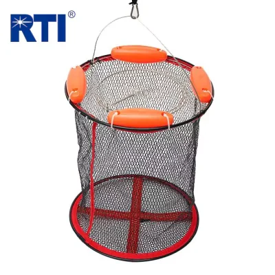 Rubber Coated Collapsible Floating Fish Basket