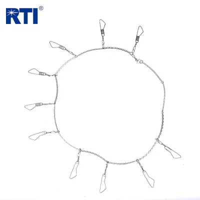 Stainless Steel Wire Fish Stringer with 10 Snaps