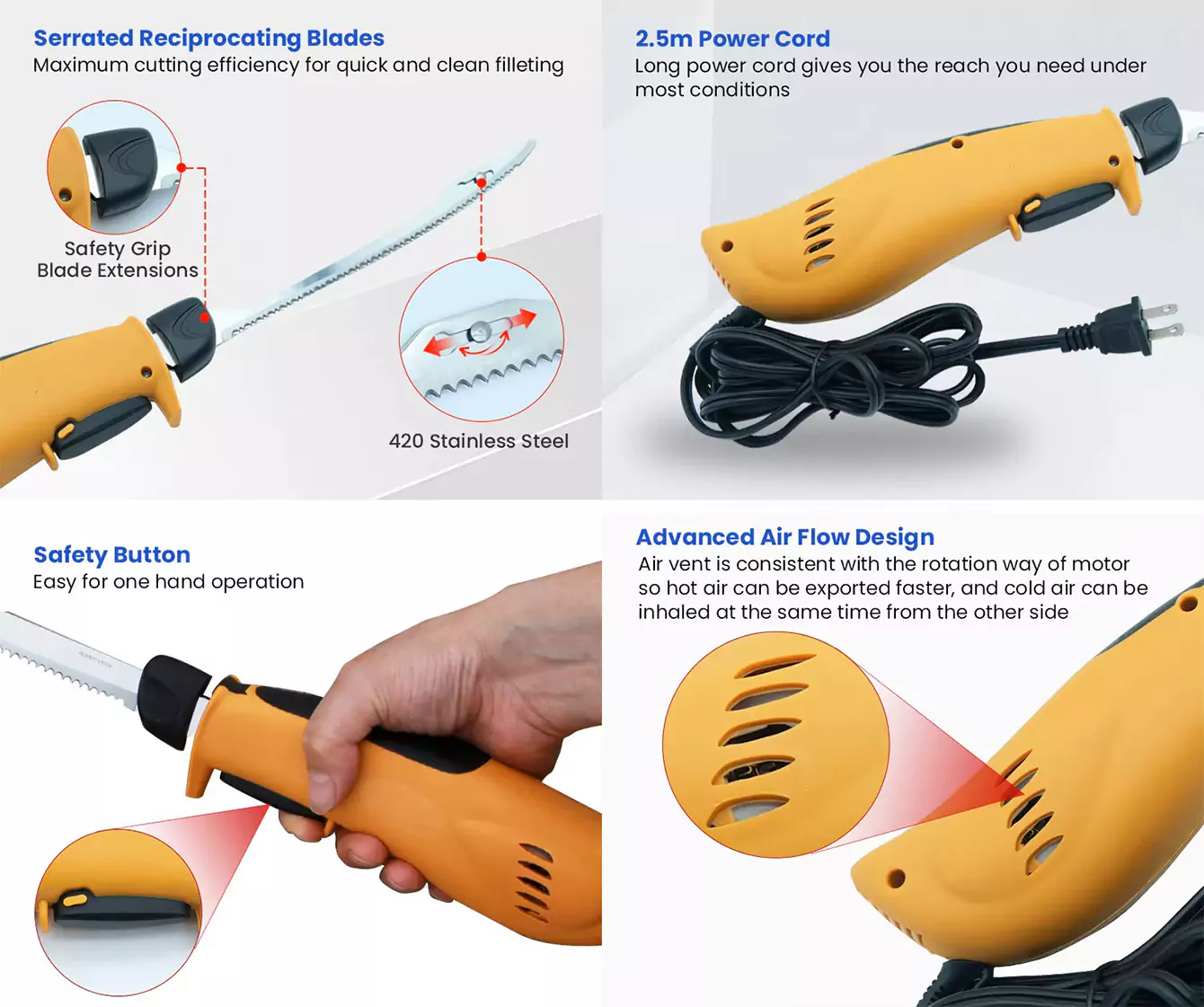 Advanced of 110v Electric Fillet Knife
