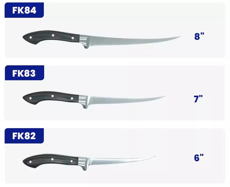 Flexible Fillet Knife Product Size