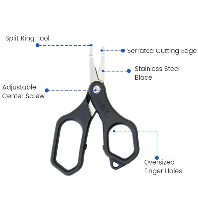 Adjustable Center Screw of Stainless Steel Fishing Line Scissors