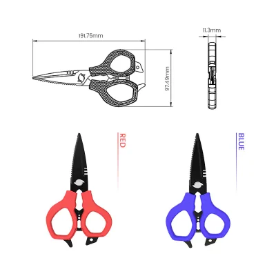 Multi Function Fishing Scissors Product Size and Color